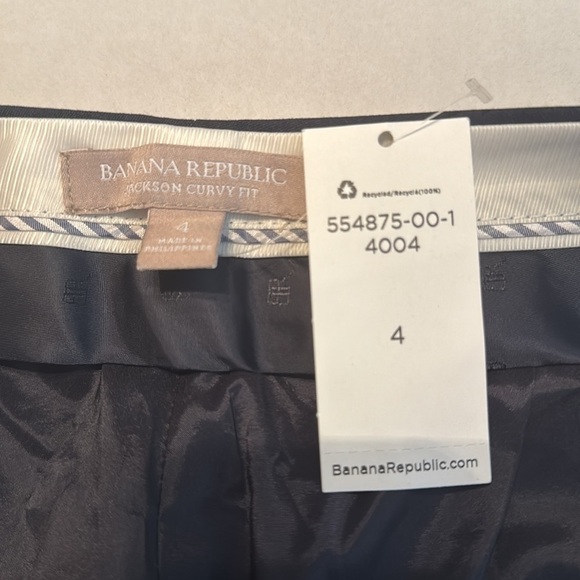 NWT Banana Republic Navy Wool Jackson Curvy Fit Trouser Size 4 - Picture 8 of 11